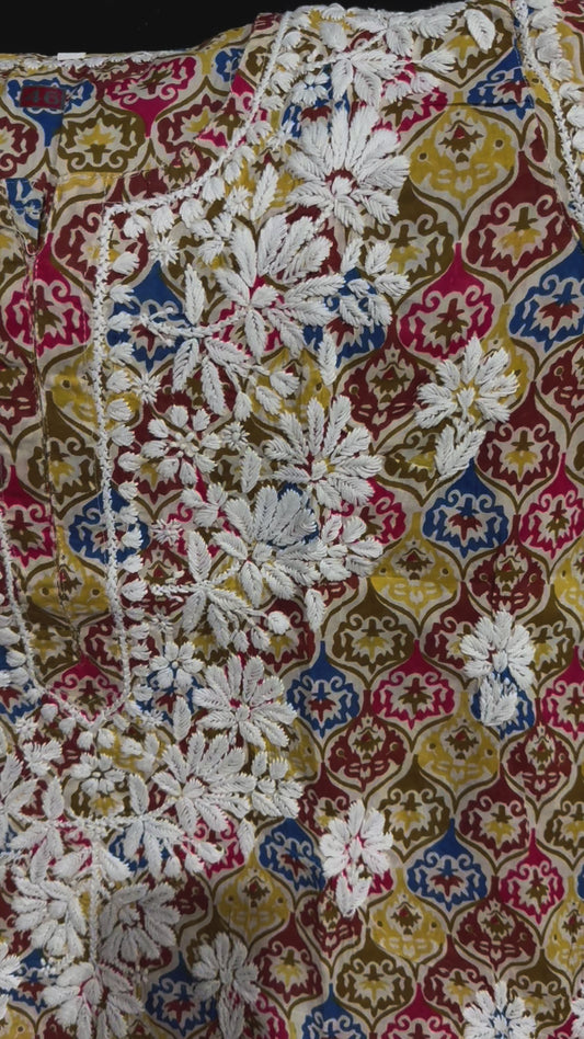 Mal print chikenkari kirti